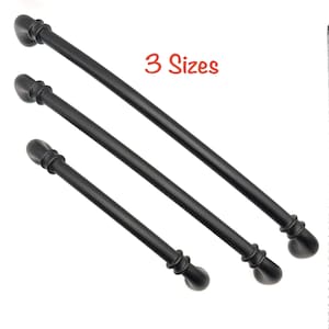 Arched Matte Black Handles with Bands 3 Sizes