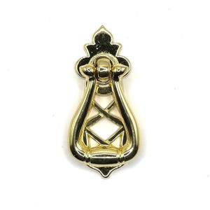 Chippendale Drop Pendant Bail Pull Brass or Brass Plate Measures 2-5/8” Total Length