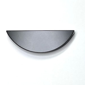 Modern Minimalist Cup Style Drawer Pull Matte Black Finish 1-1/2” Centers