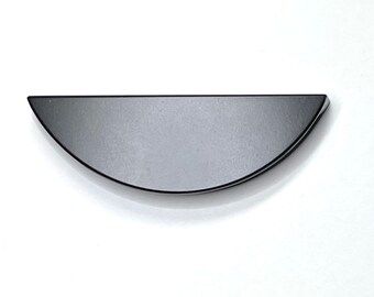 Modern Minimalist Cup Style Drawer Pull Matte Black Finish 1-1/2” Centers