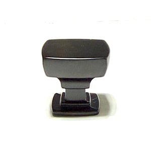 Mesa quadrada estilo rústico ou missionário com acabamento preto fosco, 3,2 cm de largura.