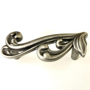 Floral French Style Elegant Pull 3 Inches at Center Heavy Weight