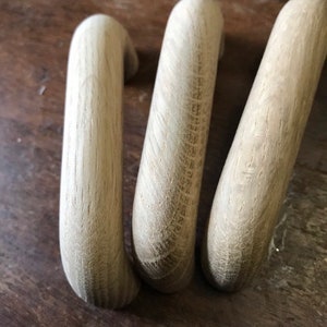 Unfinished Oak Drawer Pull Solid Wood 3 inch Center DIY
