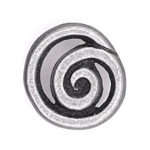 Whimsical Artistic Style Knob in Distressed Antique Pewter Single Hole Just Under 1 1/2&quot;
