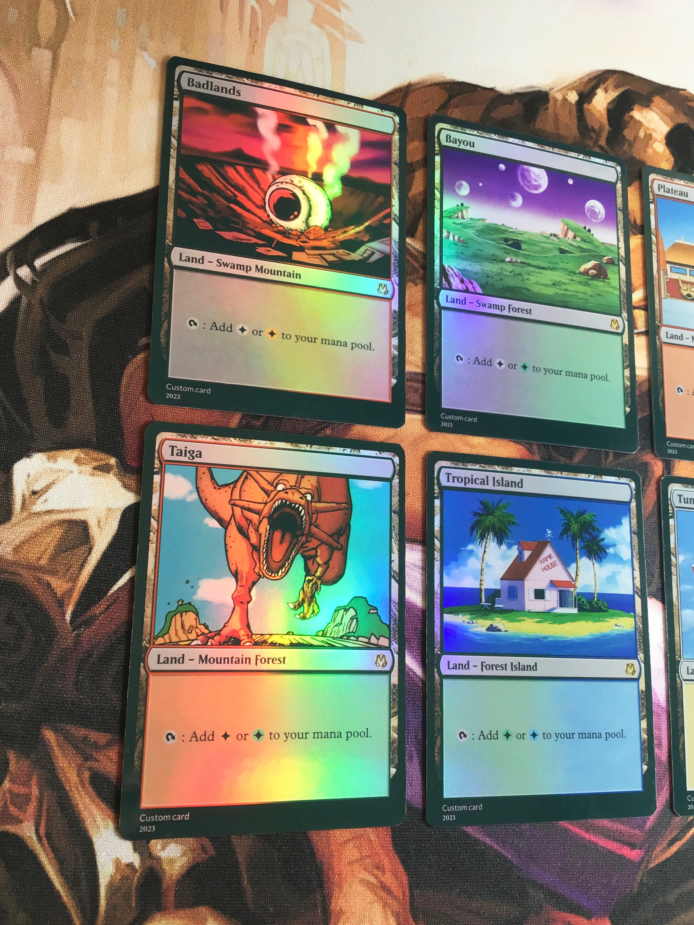 PROXY FOIL MTG Dual Lands: Badlands/bayou/plateau/savannah PROXY FOIL MTG Dual Lands: Badlands/bayou/plateau/savannah
