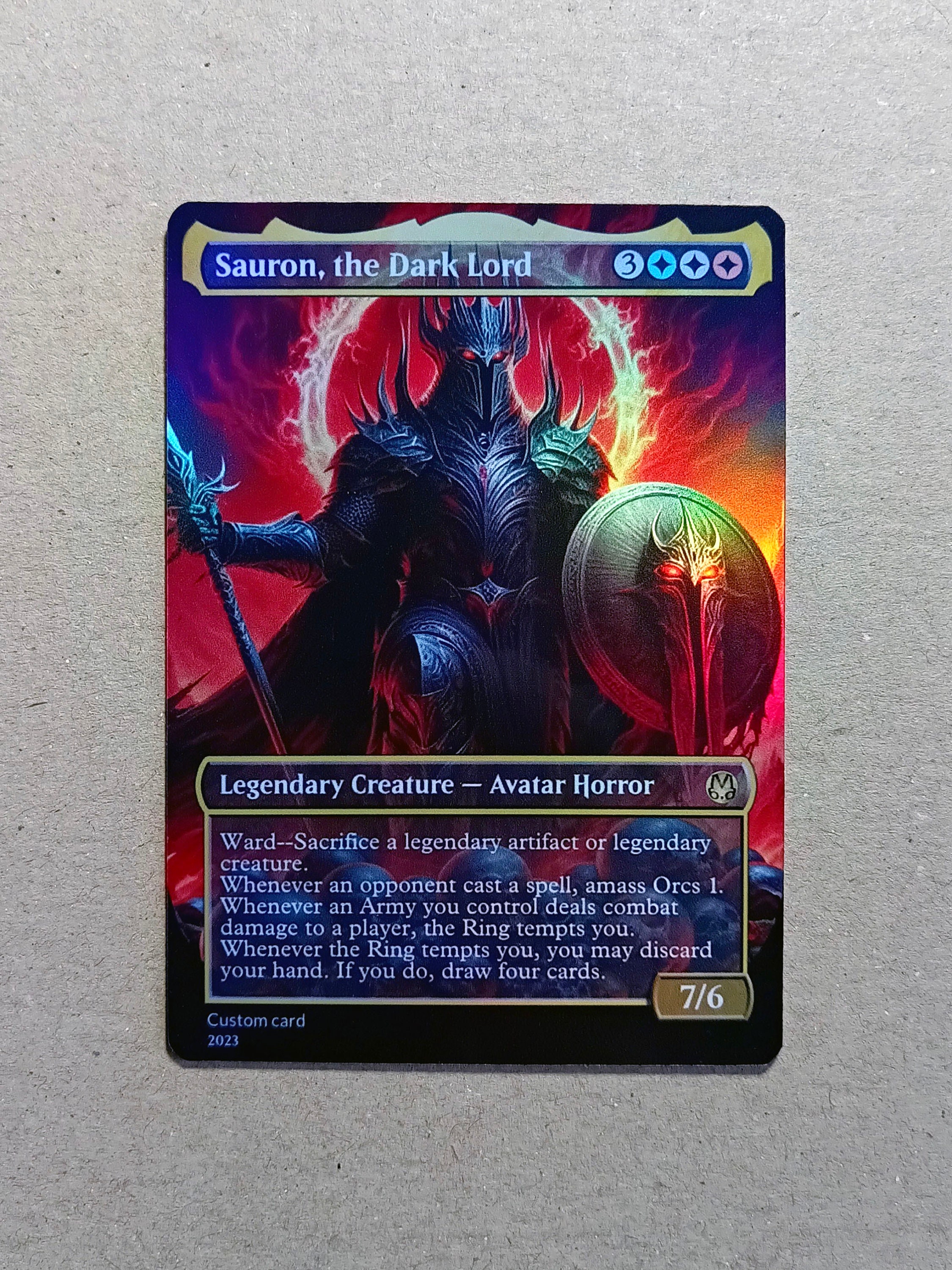 Sauron, the Dark Lord - PROXY FOIL MTG - Etsy Sauron, the Dark Lord - PROXY FOIL MTG - Etsy