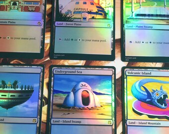 PROXY FOIL MTG Dual Lands: Badlands/bayou/plateau/savannah