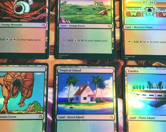 PROXY FOIL MTG Dual Lands: Badlands/bayou/plateau/savannah