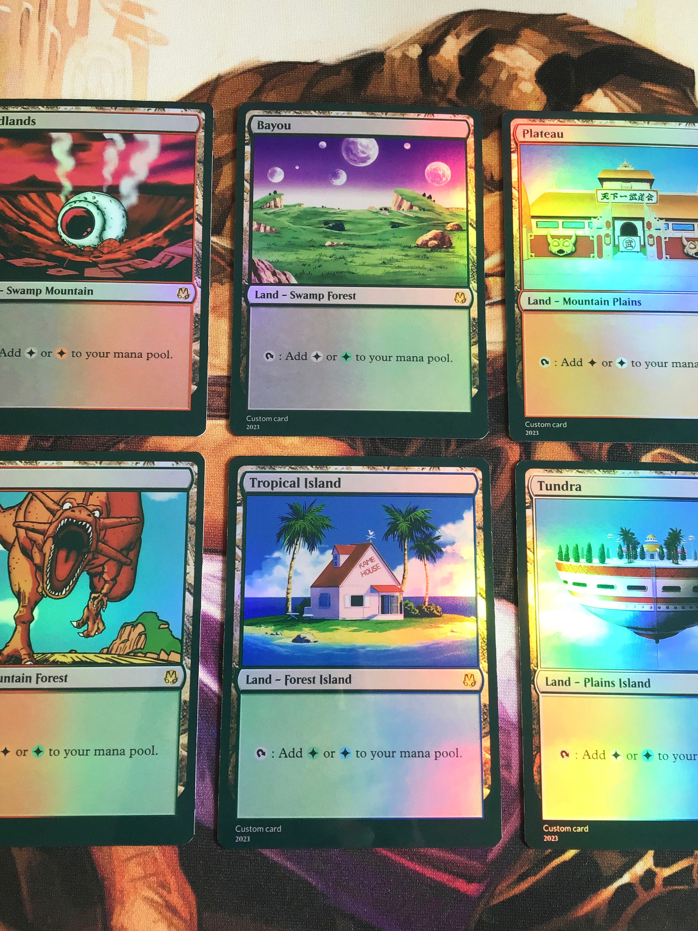 PROXY FOIL MTG Dual Lands: Badlands/bayou/plateau/savannah PROXY FOIL MTG Dual Lands: Badlands/bayou/plateau/savannah