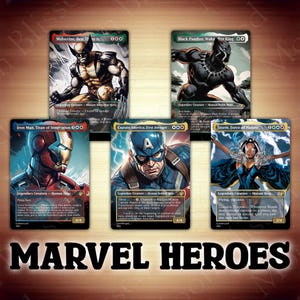 Guarida Secreta de Marvel: Lobezno, Pantera Negra, Iron Man, Capitán América, Tormenta - PROXY FOIL MTG