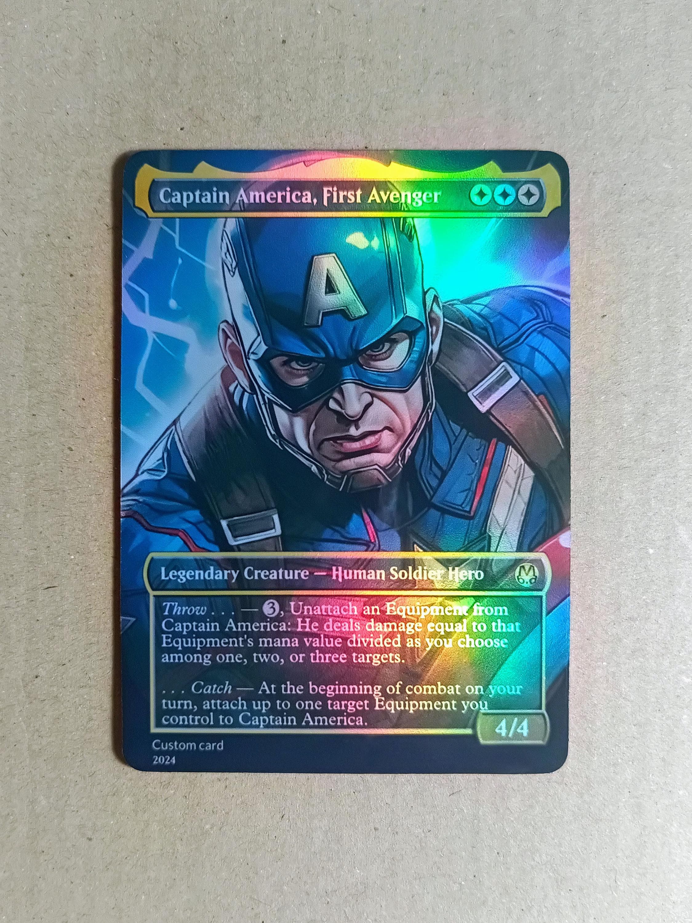 マジック：ザ・ギャザリング Captain America, First Avenger mtg foil Captain America, First Avenger Magic the Gathering Proxy