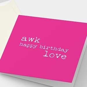 Funny Northern Irish/Scots Birthday Card: Ulster Slang Greeting