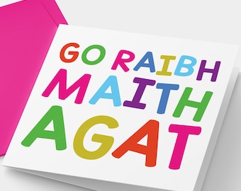 Go Raibh Maith Agat Irish Thank You Card: Colorful Gaelic Greeting