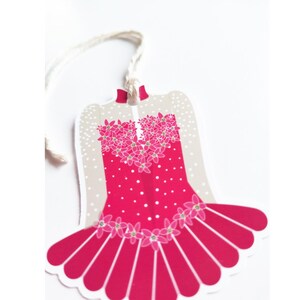 Ballett Geschenkanhänger Prinzessin, Pink Tutu Die Cut Anhänger, Tanz Party Gastgeschenk, Mädchen Geburtstag Geschenkverpackung Anhänger, Rosa Prinzessin Ballettanhänger, Fee Geschenkanhänger