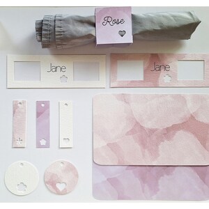 Aangepaste bruiloft plaatskaarten voorbeeldpakket, aquarel tafelinstellingen, servetringen en cadeaukaartjes, bruiloft planning, aangepaste bruiloft decor,