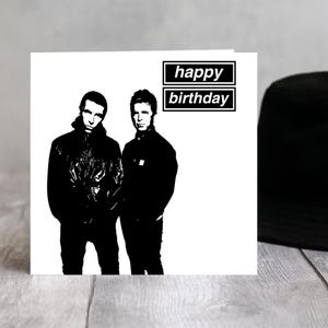 Oasis Birthday Card: Britpop Music, 90s Band - Definitely Maybe Album