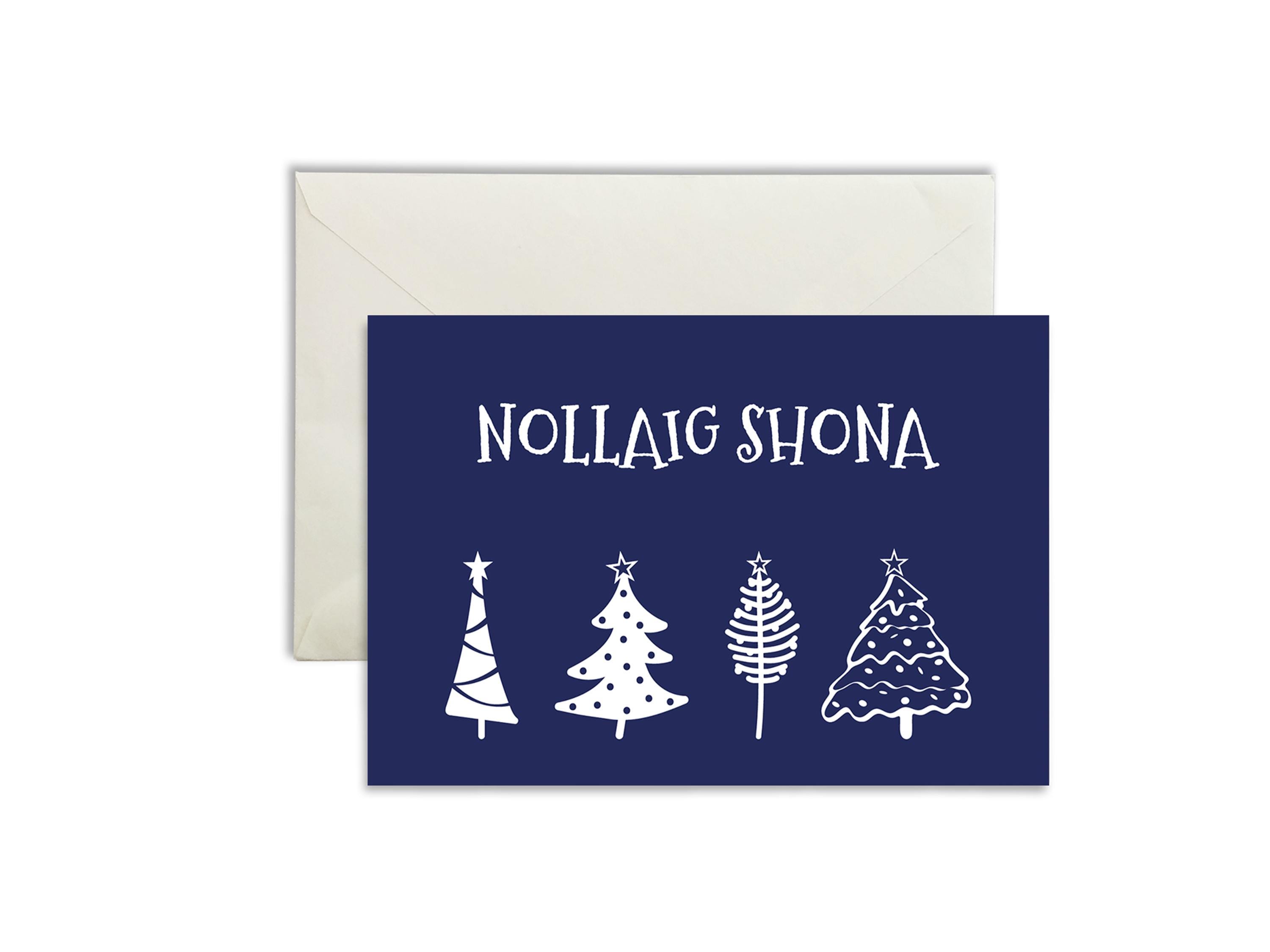 Nollaig Shona Christmas Card: Irish Gaelic Holiday Greetings, image size:3000x2250
