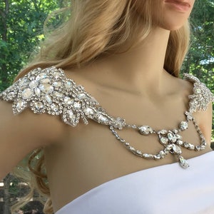 Crystal Bridal Necklace, Statement Wedding Necklace, Bridal Jewelry, Wedding Jewelry, CAROLE image 2