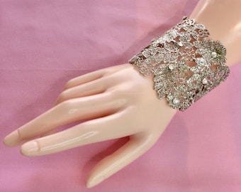 Bridal Arm Bracelet, Wedding Rhinestone Cuff, Great Gatsby Jewelry, Art Deco Bracelet, Crystal Arm Band