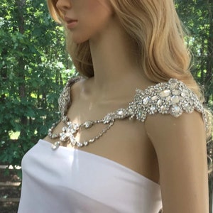 Crystal Bridal Necklace, Statement Wedding Necklace, Bridal Jewelry, Wedding Jewelry, CAROLE image 1