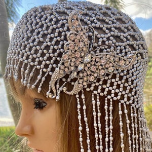 Downton Abbey Flapper Hat, Great Gatsby Era Headpiece, Retro Wedding Accessory