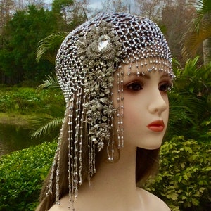 Downton Abbey Flapper Hat, Great Gatsby Era Headpiece, Retro Wedding Accessory