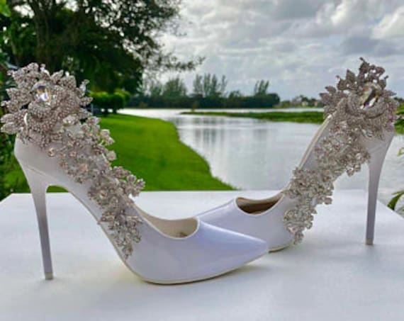 Bridal Rhinestone Shoe Accessory, Wedding Shoe Clips 