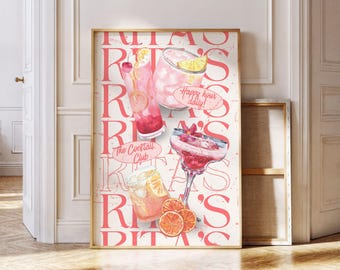 ACOTAR Rita's Happy Hour Retro Print | Sarah J Maas Fan Art (Digital Download)