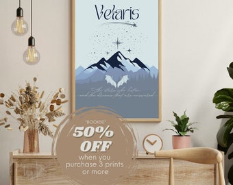 To the stars who listen, velaris acotar, sarah j maas inspired, art print, bookish quote, boho print, booktok, acotar print DIGITAL DOWNLOAD