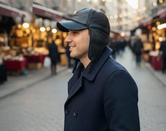 Mudd Black‎ Aviator Trapper Fux Houndstooth Earmuff Buckle Pilot Cap Bucket Hat Mudd Black Aviator Trapper Fux Houndstooth Earmuff Buckle  main image 2
