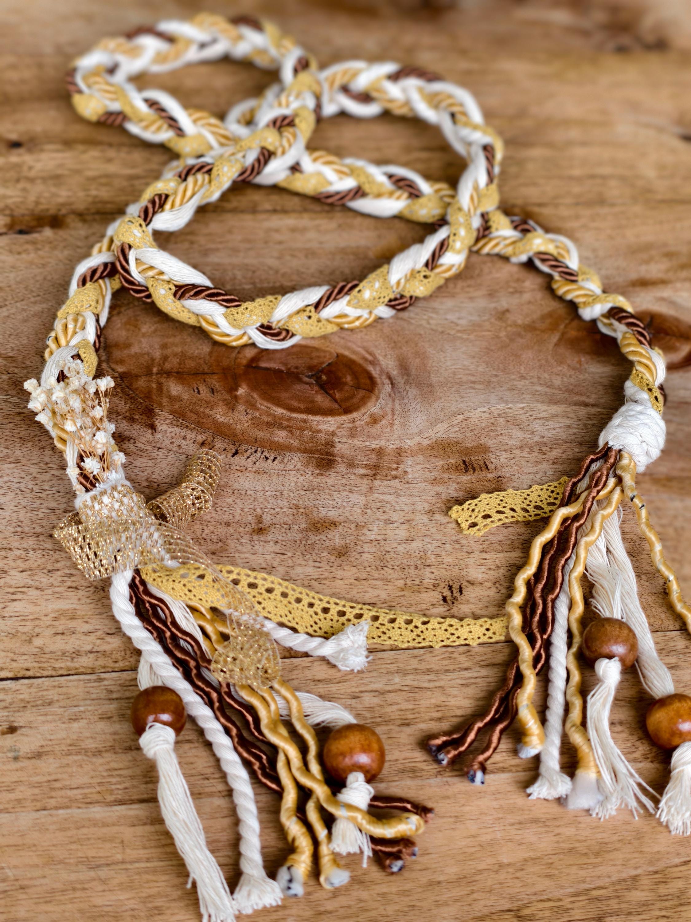 Braided Handfasting Cord With Heart Knot – Boho Wedding Ceremony Rope ...