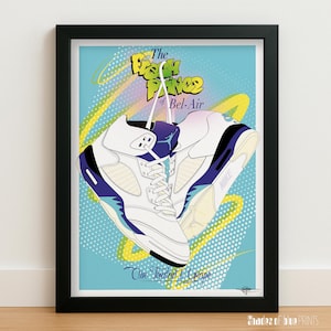 The Fresh Prince of Bel Air - Nike Air Jordan V Grapes - Signed giclée print