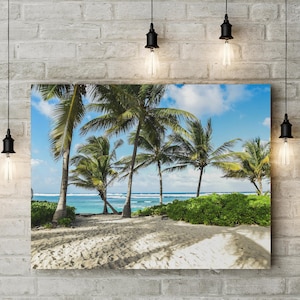 Canvas Wall Art, Virgin Islands Caribbean Beach Resort Print, Home Decor, Tropical Artwork, Ocean Decor, Coastal Wall Decor