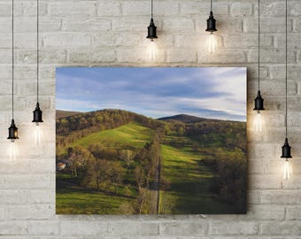 Impression sur toile de campagne de Virginie, art mural de ferme rustique
