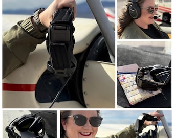 Satin Headset Wrap for Headsets | Aviation | Haircare | Silk Wrap | Pilot | Travel | Hair Love | Bose Headphones | Passenger | Women Pilot