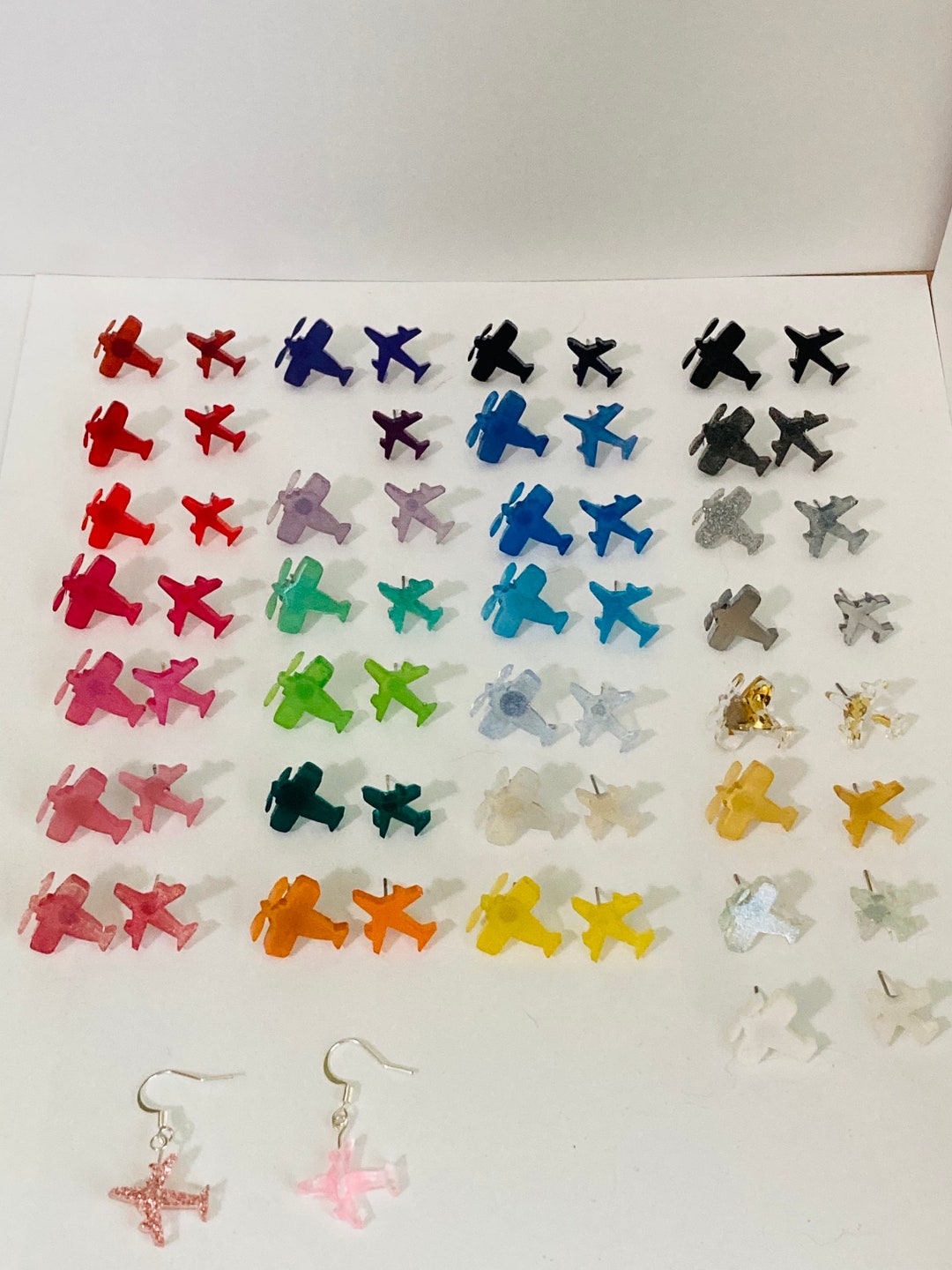 Resin Airplane Earrings Aviation Resin Earrings Aviation Gift and