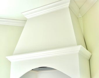 Handcrafted Wood Range Hood: Modern Farmhouse Vent, Primed, 39-1/2" SHIPPING NOT FREE