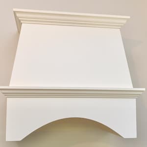 30&quot; Custom Handcrafted Wood Range Hood, EASY INSTALL, Primed Ready to Paint, Vent Hood, Tapered Design, Farmhouse, Shipping NOT free