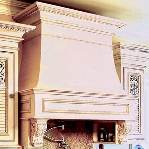 Custom Handcrafted Wood Range Hood, Stove Hood, Vent Hood, Luxury European Design, SHIPPING NOT FREE