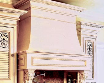 Custom Handcrafted Wood Range Hood: Luxury European Design SHIPPING NOT FREE