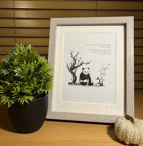 Inspirational Framed Book Extract From Big Panda and Tiny Dragon