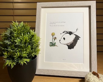 Inspirational Framed Book Extract From Big Panda and Tiny Dragon
