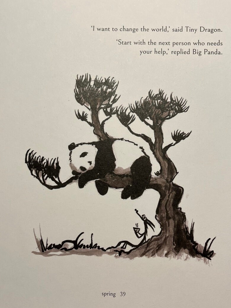 Inspirational Framed Book Extract From Big Panda and Tiny Dragon