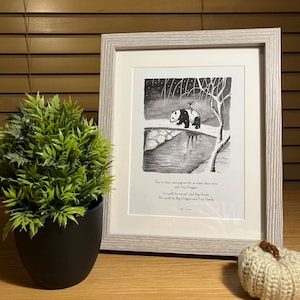Inspirational Framed Book Extract From Big Panda And Tiny Dragon