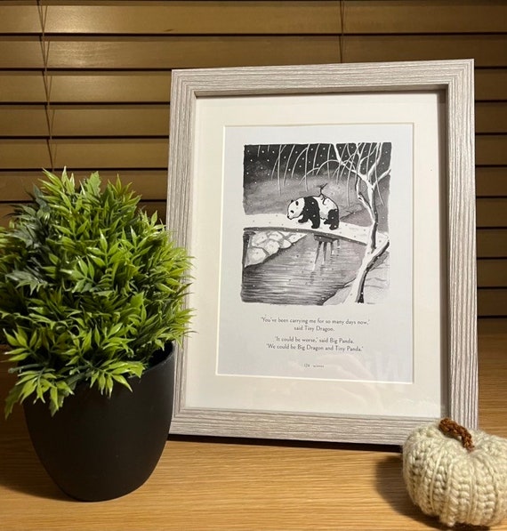 Inspirational Framed Book Extract From Big Panda and Tiny Dragon