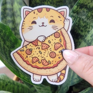 Lustiger Katzen Aufkleber, Kawaii Briefpapier, Vinyl Aufkleber für Laptop, Wasserflasche oder ein Journal