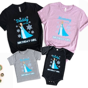 Frozen Birthday Shirt , Elsa Birthday Shirts, Frozen Custom Shirt , Frozen Personalized Tee, Frozen Family Party shirts