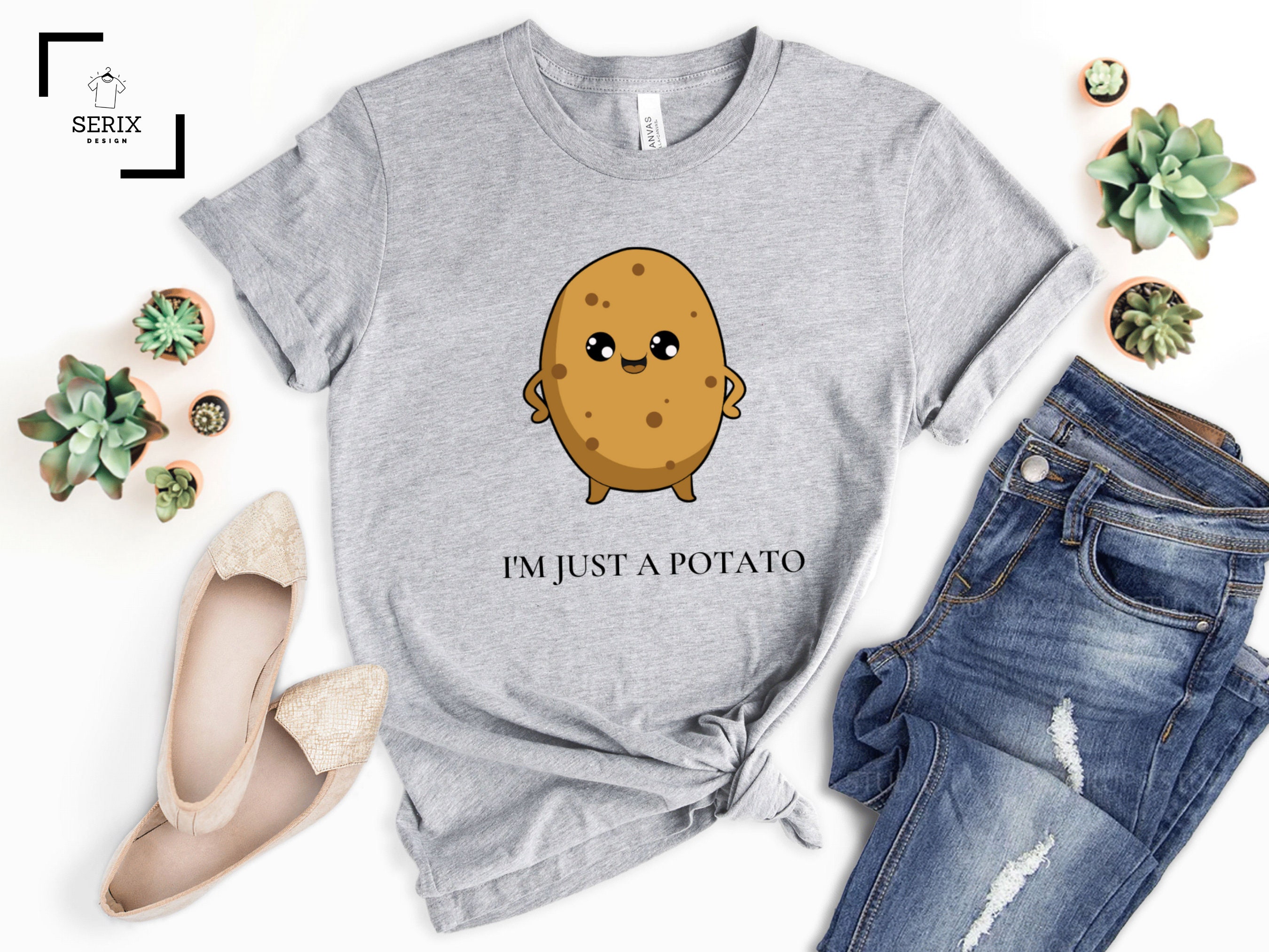 I'm Just A Potato Shirt, Gift for him, Gift for her, Funny Shirt, Unisex Funny Shirt, Potato Tee, Funny Gift Ideas, Family Matching Shirts