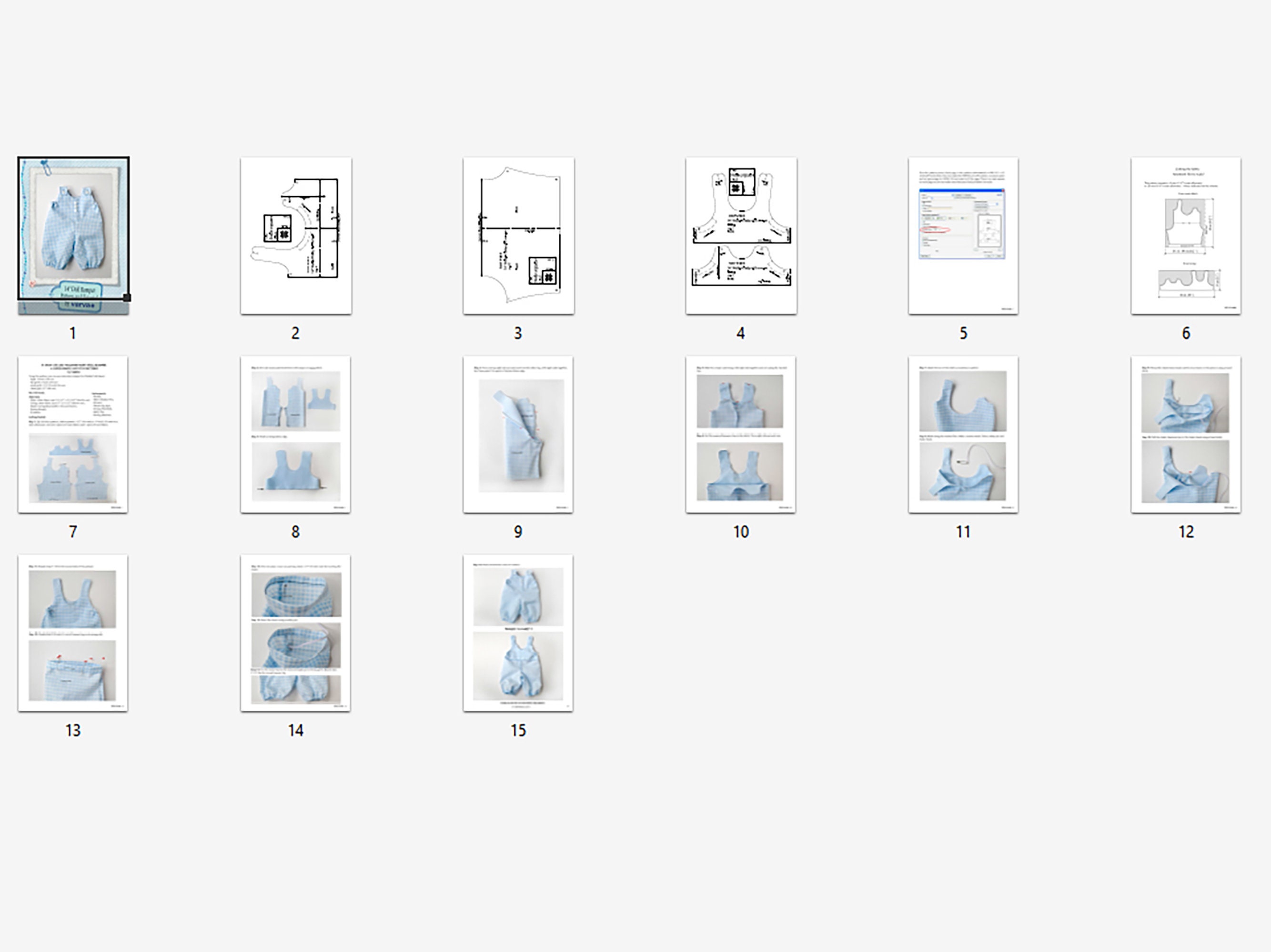 DIY Romper for Waldorf Doll 1415 Inch 3638 Cm Tall. PDF Etsy