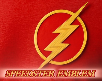 3D-geprinte badge Speedster-embleem | Magnetische borststeun voor cosplay | Cadeau accessoire superheldenkostuum